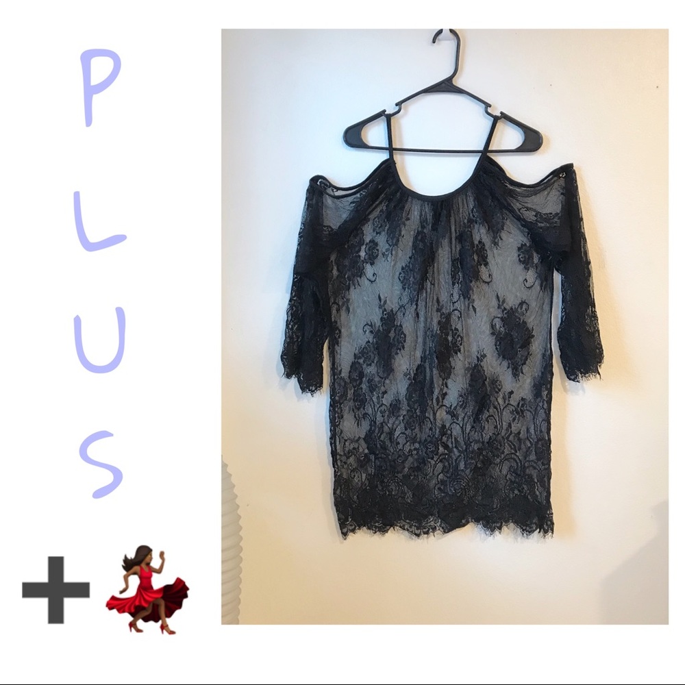 Black Sheer Lace Top